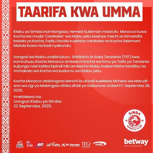 Mabosi Simba Sc Wamgeukia Morocco-Sportsleo.co.tz