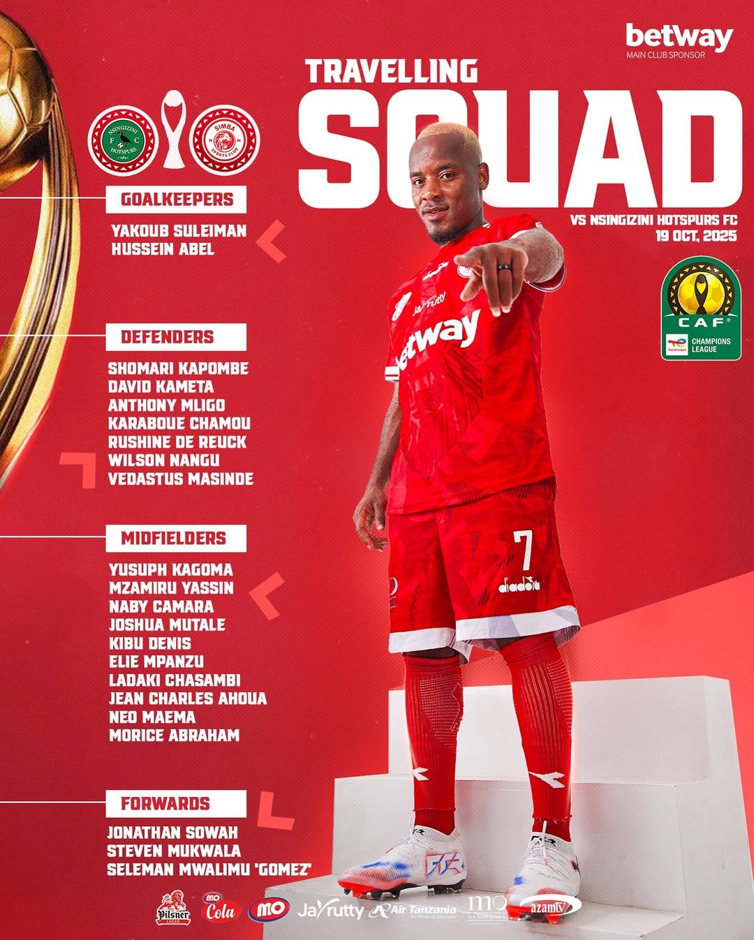 Bajaber na Camara Kuikosa Mechi Muhimu Dhidi ya Nsingizini Hotspurs-www.Sportsleo.com