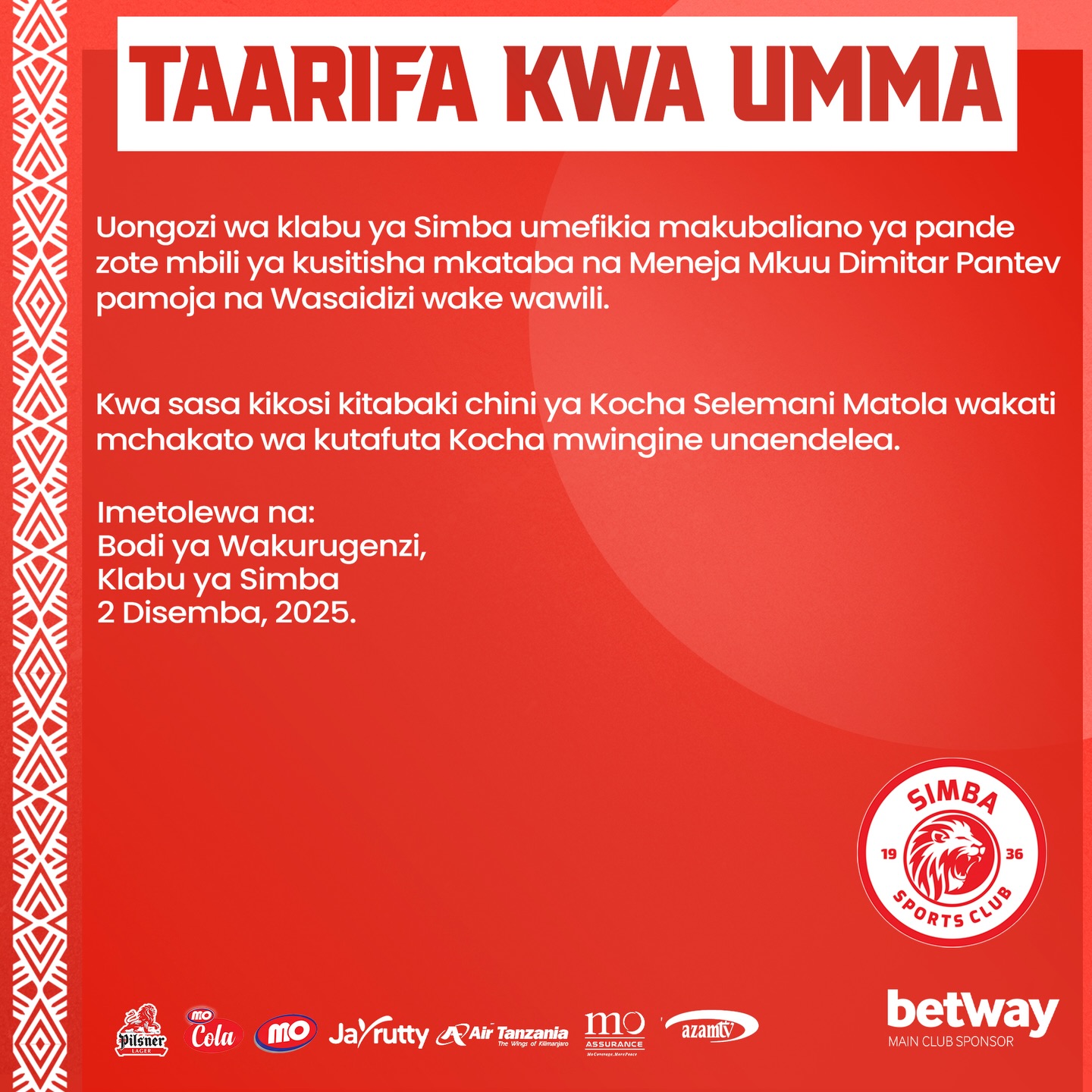 Simba Sc Yaachana na Pantev-www.sportsleo.co.tz