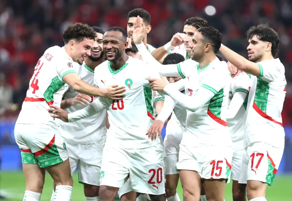 Morocco Vs Zambia:Morroco Yafuzu 16 Bora Afcon 2 ayoub el kaabi of morocco celebrates