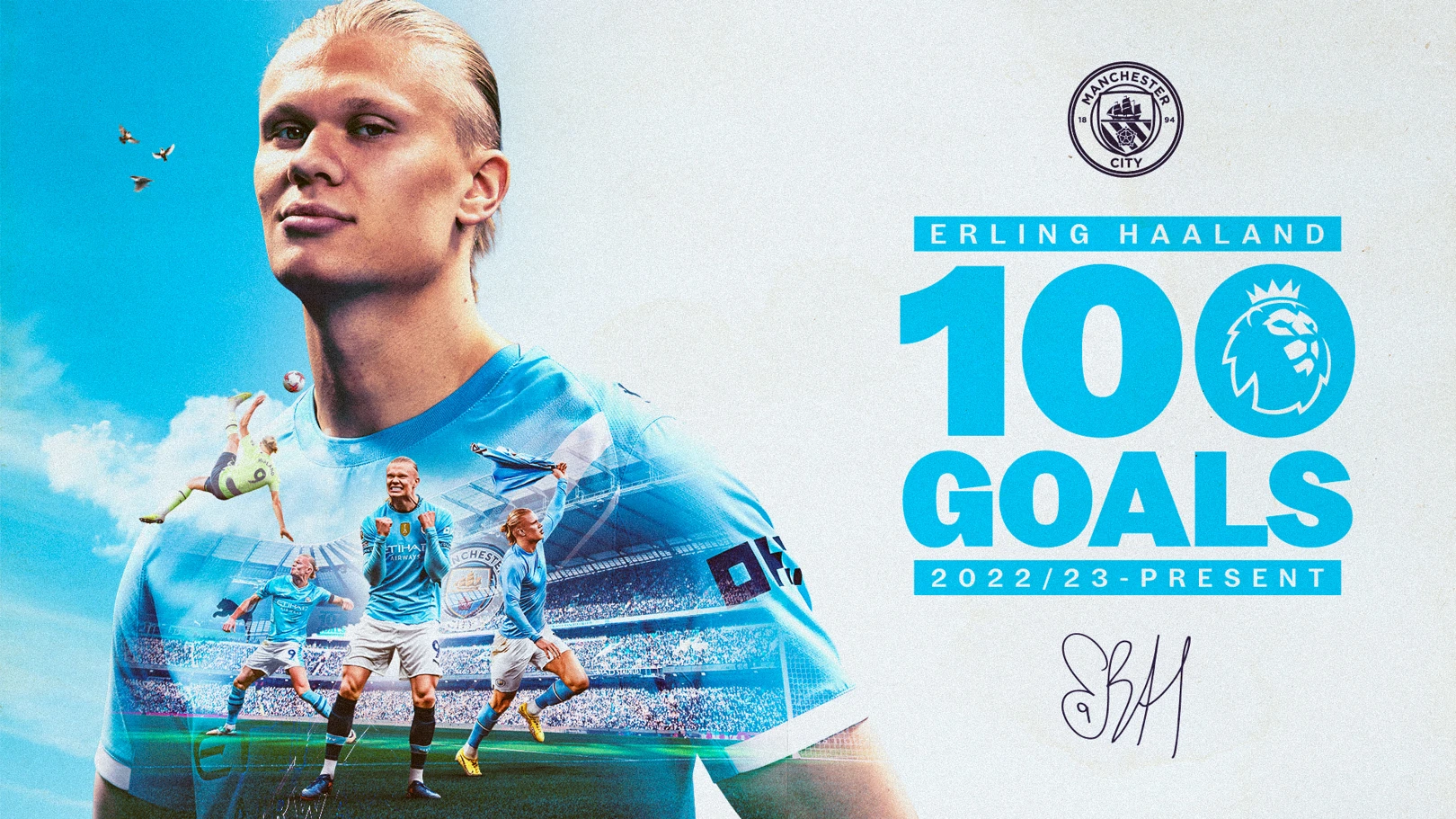 Haaland Afikisha Mabao 100 Mancity - sportsleo.co.tz